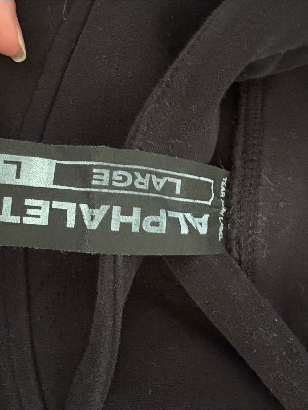 Alphalete Black Pullover Hoodie with Subtle Chest Logo - Picture 4 of 5